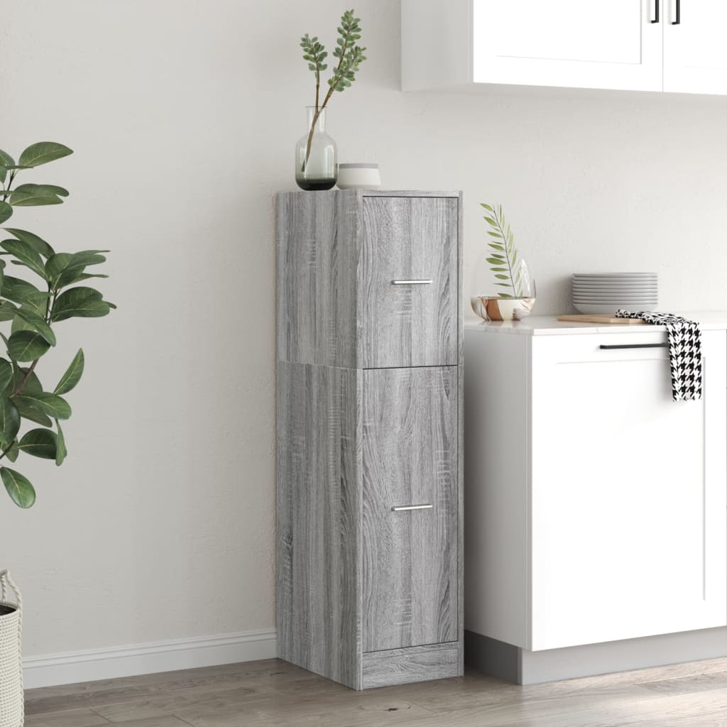 Armadietto da Farmacia Grigio Sonoma 30x41x118 cm in Truciolato | homemem39