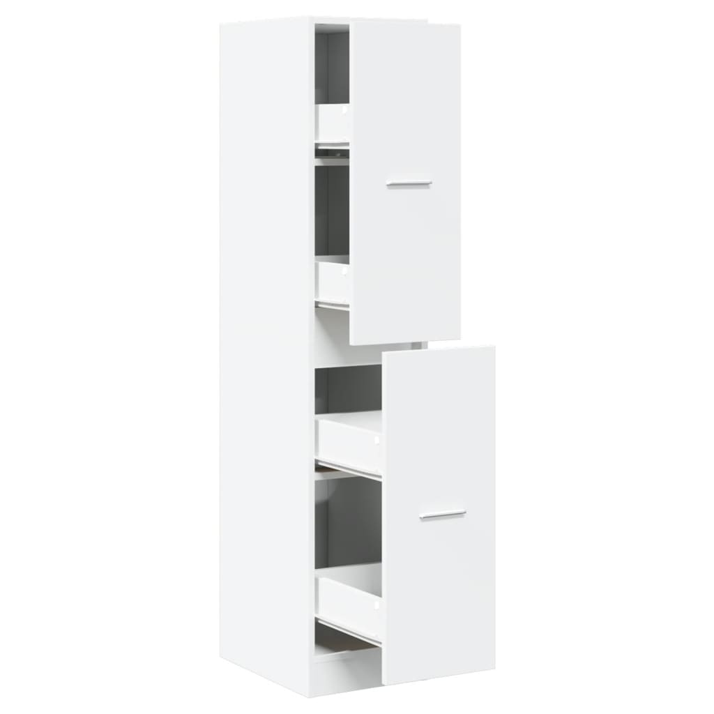 Mobiletto da Farmacia Bianco 30x41x144,5 cm Legno Agglomerato | homemem39