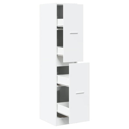 Mobiletto da Farmacia Bianco 30x41x144,5 cm Legno Agglomerato | homemem39