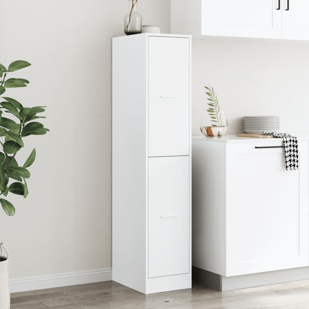 Mobiletto da Farmacia Bianco 30x41x144,5 cm Legno Agglomerato | homemem39