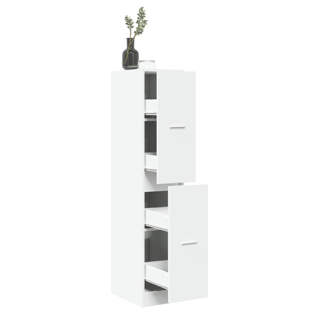 Mobiletto da Farmacia Bianco 30x41x144,5 cm Legno Agglomerato | homemem39