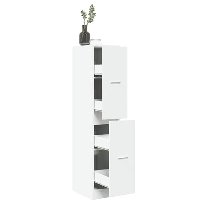 Mobiletto da Farmacia Bianco 30x41x144,5 cm Legno Agglomerato | homemem39