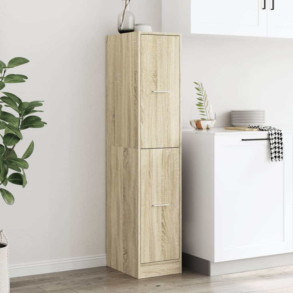 Mobiletto da Farmacia Rovere Sonoma 30x41x144,5 cm Legno Agglomerato | homemem39