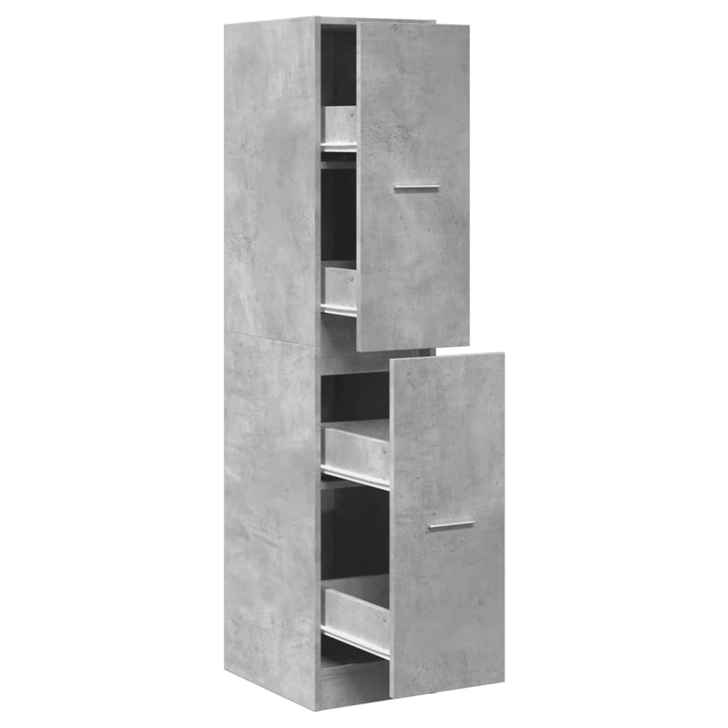 Armadietto da Farmacia Grigio Cemento 30x41x144,5 cm Truciolato | homemem39