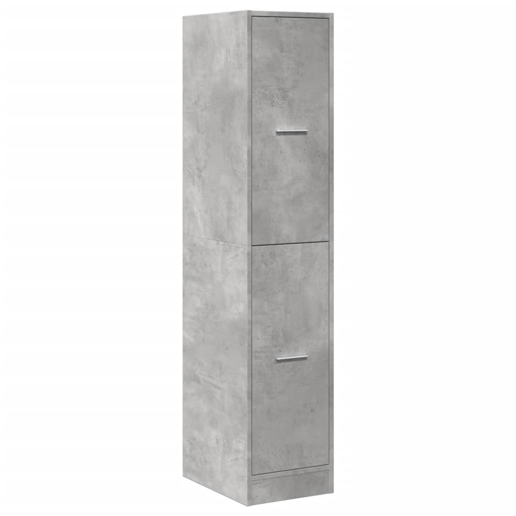 Armadietto da Farmacia Grigio Cemento 30x41x144,5 cm Truciolato | homemem39