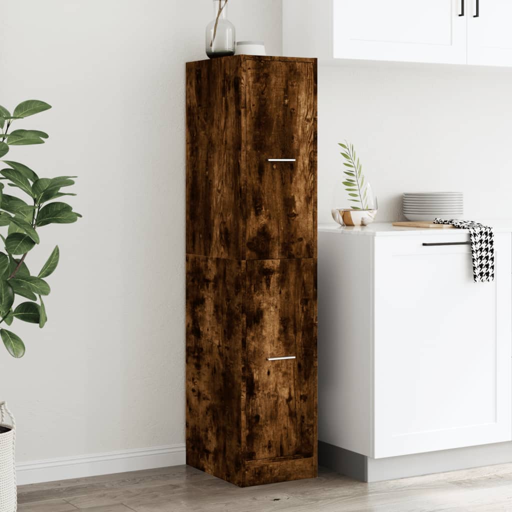 Armadietto da Farmacia Rovere Fumo 30x41x144,5 cm in Truciolato | homemem39