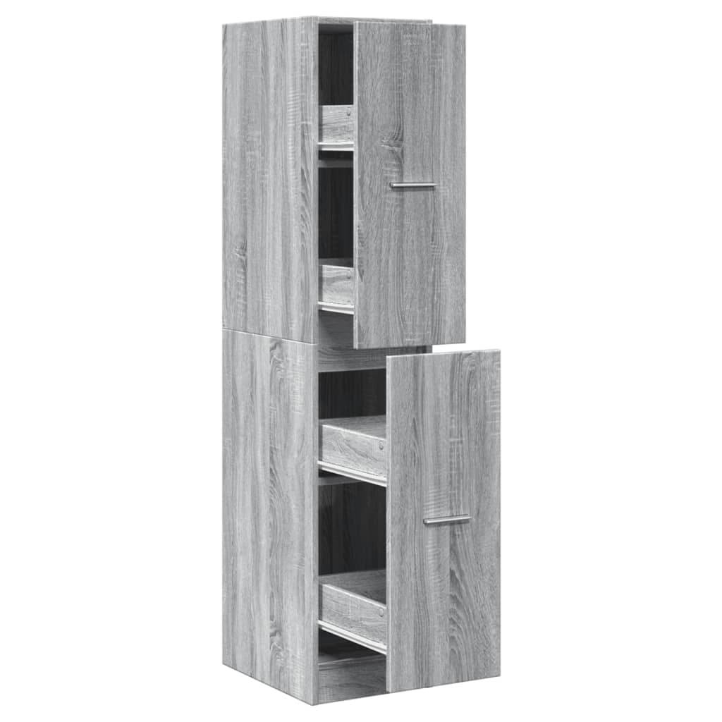 Armadietto da Farmacia Grigio Sonoma 30x41x144,5 cm Truciolato | homemem39