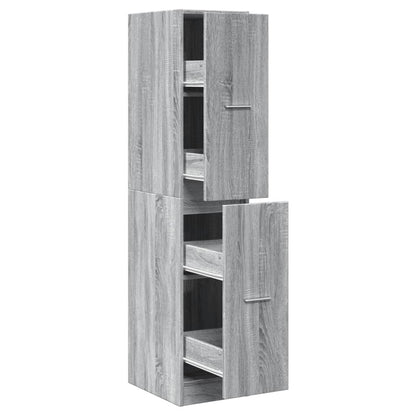 Armadietto da Farmacia Grigio Sonoma 30x41x144,5 cm Truciolato | homemem39