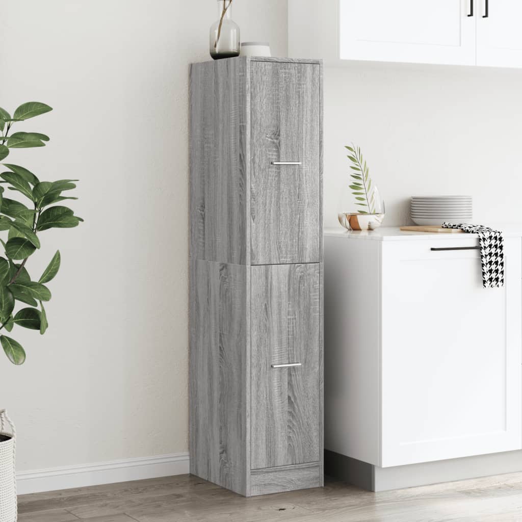Armadietto da Farmacia Grigio Sonoma 30x41x144,5 cm Truciolato | homemem39
