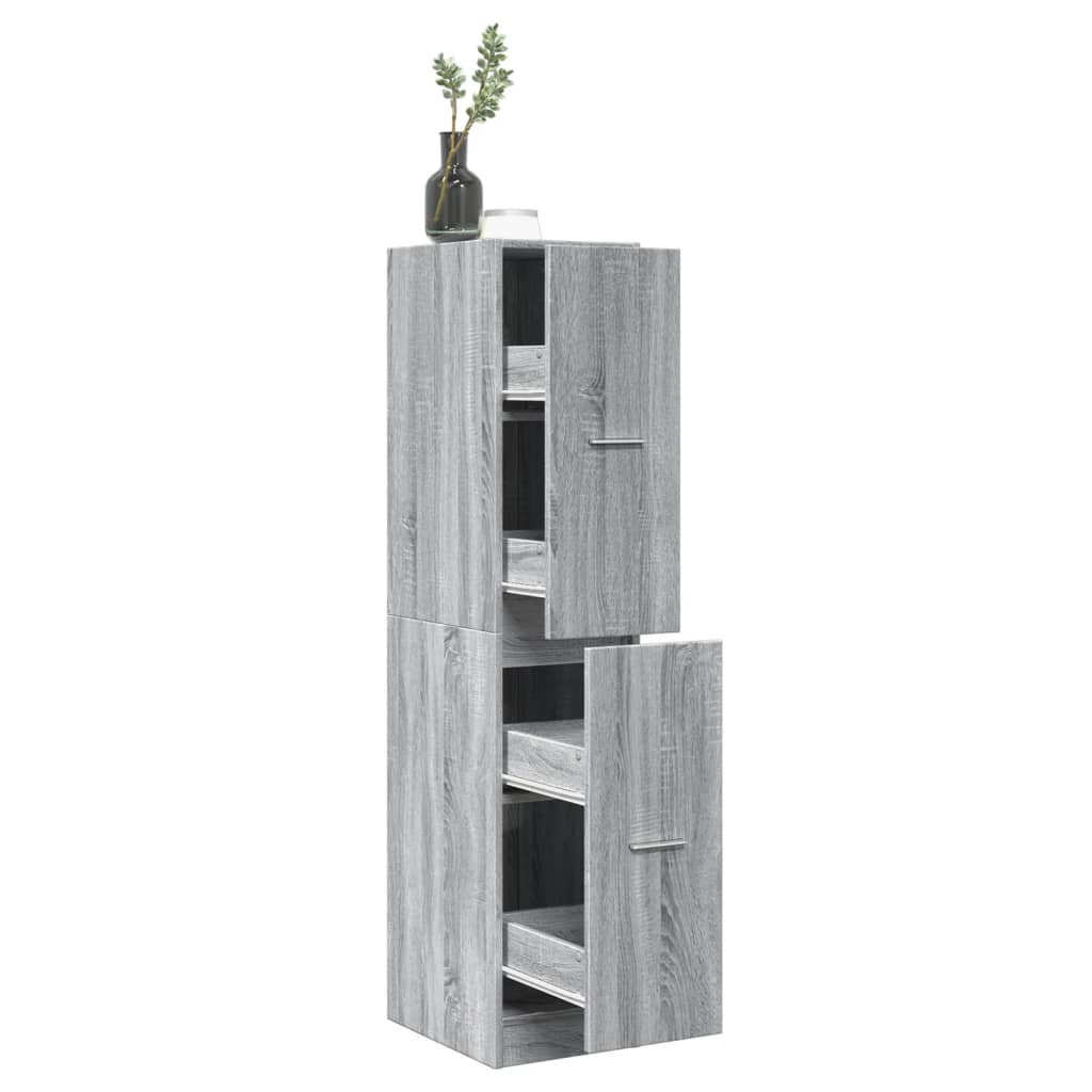 Armadietto da Farmacia Grigio Sonoma 30x41x144,5 cm Truciolato | homemem39