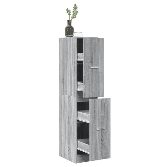 Armadietto da Farmacia Grigio Sonoma 30x41x144,5 cm Truciolato | homemem39