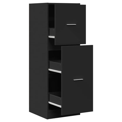 Armadietto da Farmacia Nero 40x41x118 cm in Truciolato | homemem39