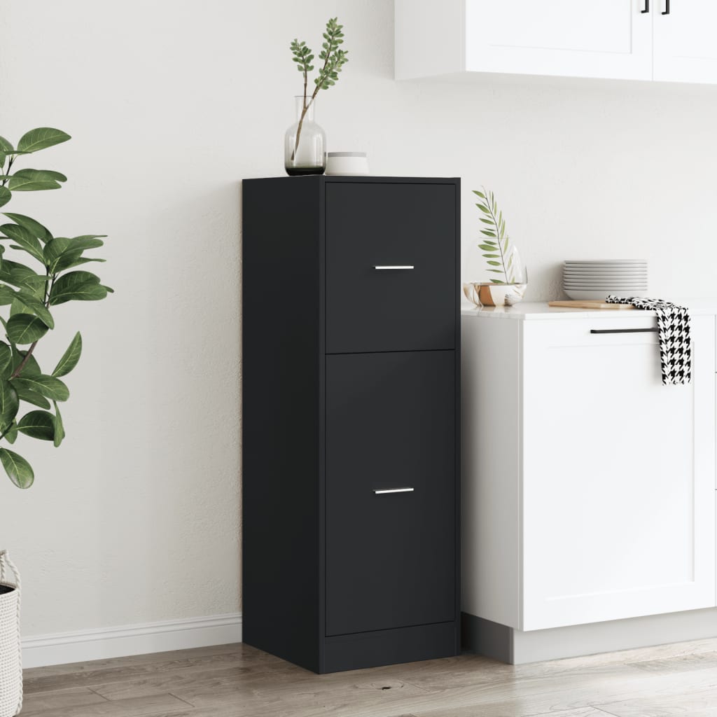Armadietto da Farmacia Nero 40x41x118 cm in Truciolato | homemem39