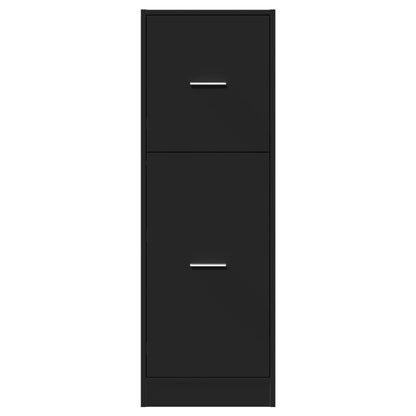 Armadietto da Farmacia Nero 40x41x118 cm in Truciolato