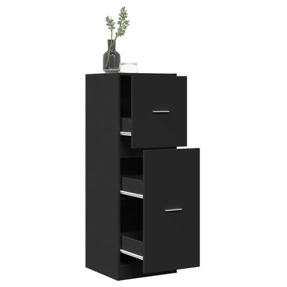 Armadietto da Farmacia Nero 40x41x118 cm in Truciolato | homemem39
