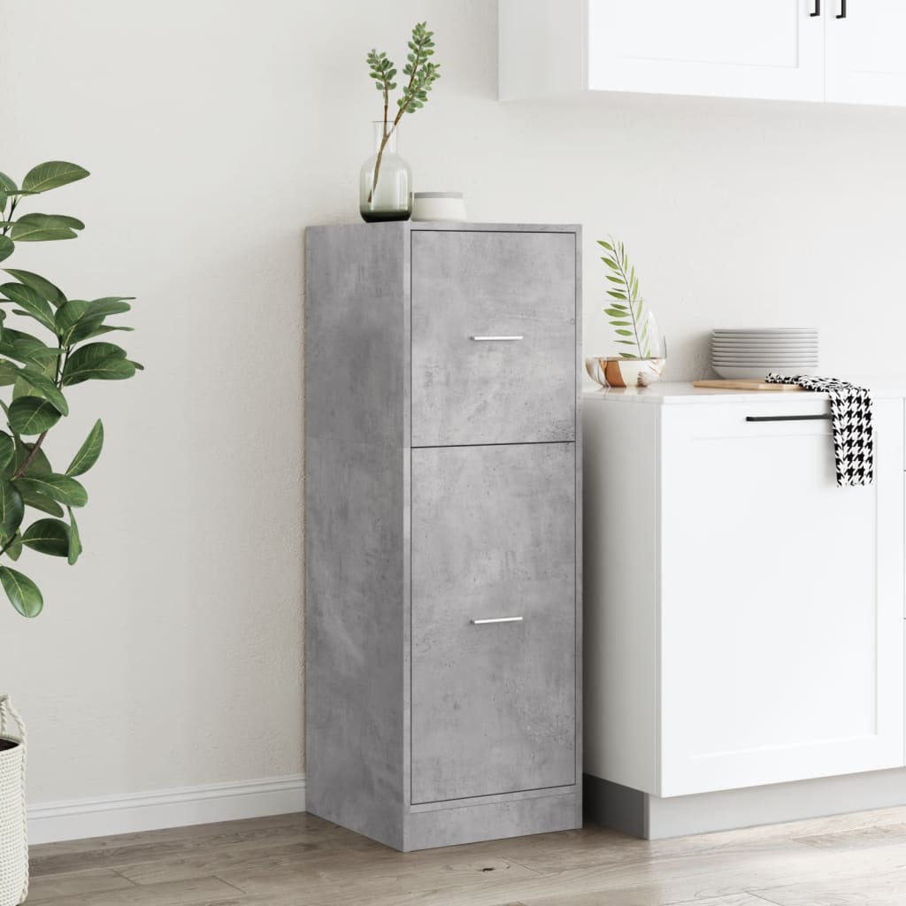 Armadietto da Farmacia Grigio Cemento 40x41x118 cm Truciolato | homemem39
