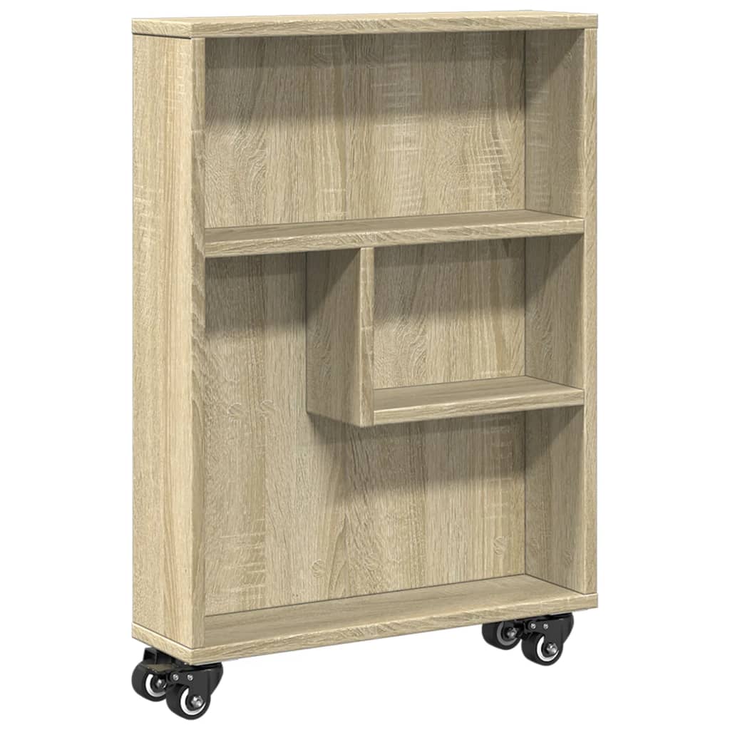 Carrello Stretto Rovere Sonoma 48x13x68 cm in Truciolato