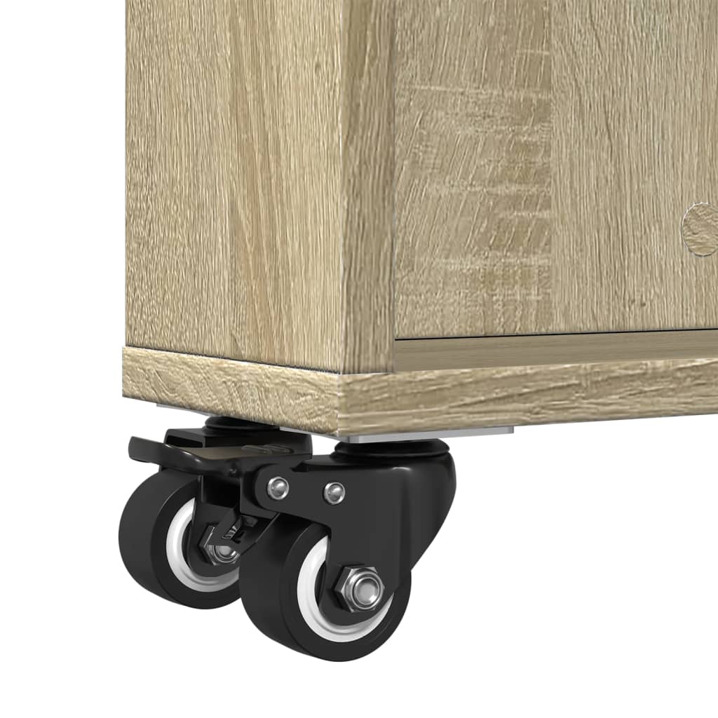 Carrello Stretto Rovere Sonoma 48x13x68 cm in Truciolato