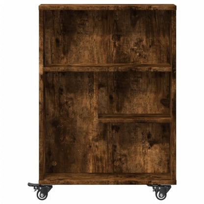 Carrello Stretto Rovere Fumo 48x13x68 cm in Truciolato