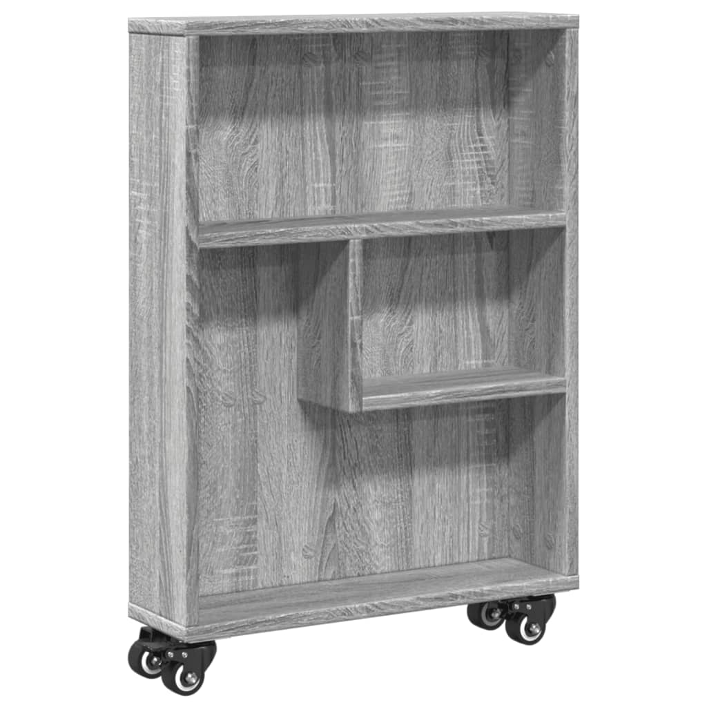 Carrello Stretto Grigio Sonoma 48x13x68 cm in Truciolato