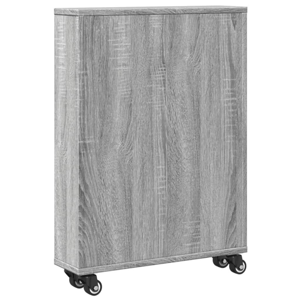 Carrello Stretto Grigio Sonoma 48x13x68 cm in Truciolato