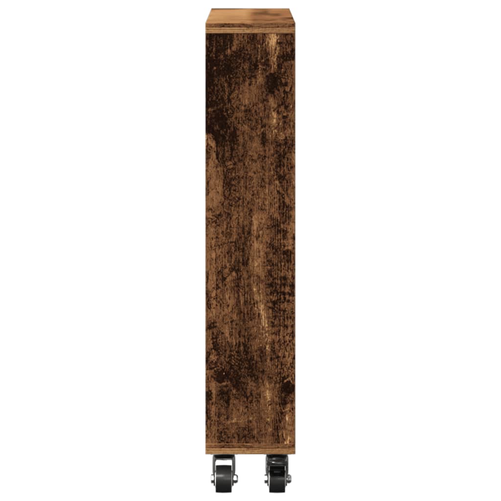 Carrello Stretto Legno Vecchio 48x13x68 cm in Truciolato | homemem39