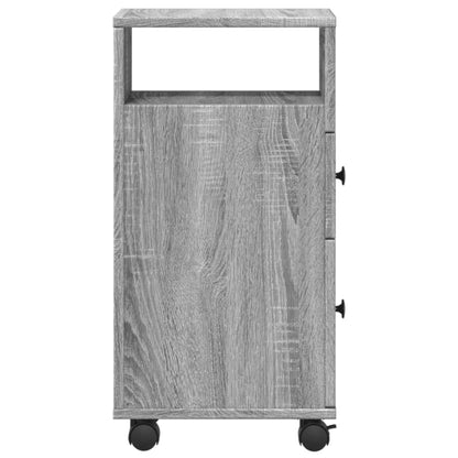 Mobile da Bagno Stretto con Ruote Grigio Sonoma in Truciolato | homemem39