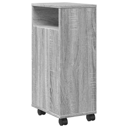 Mobile da Bagno Stretto con Ruote Grigio Sonoma in Truciolato | homemem39