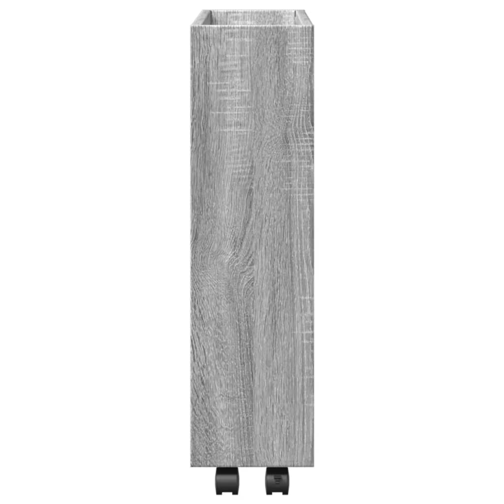 Carrello Stretto a 3 Livelli Grigio Sonoma in Truciolato - homemem39