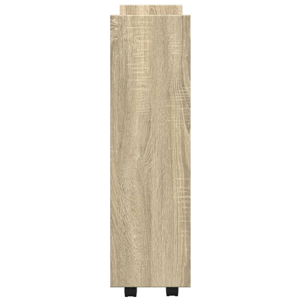 Carrello Stretto a 3 Livelli Rovere Sonoma in Truciolato - homemem39