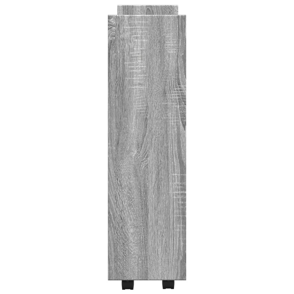 Carrello Stretto a 3 Livelli Grigio Sonoma in Truciolato - homemem39