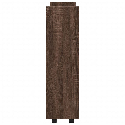 Carrello Stretto a 3 Livelli Rovere Marrone in Truciolato - homemem39