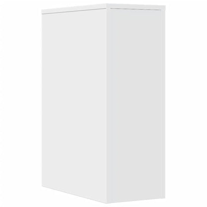 Armadietto da Bagno Stretto con Ruote Bianco in Truciolato | homemem39