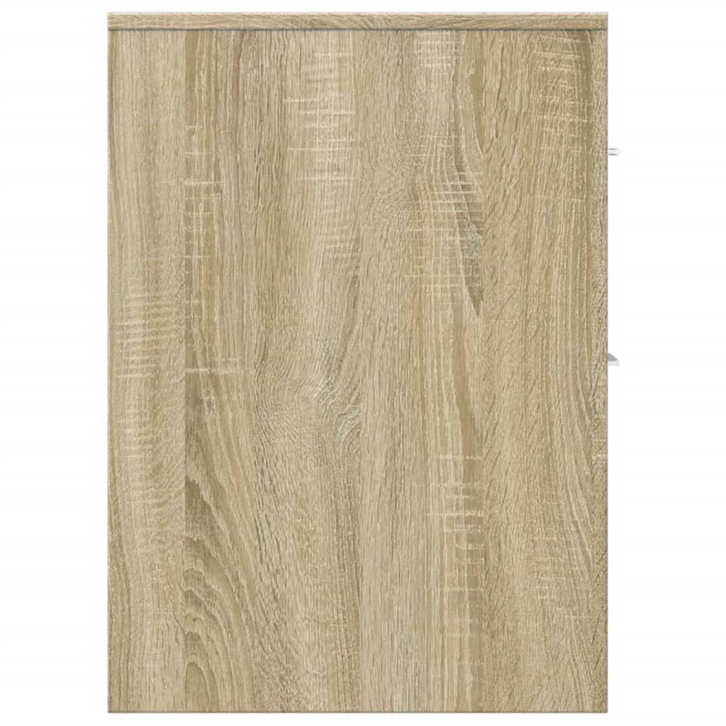 Armadietto da Bagno Stretto con Ruote Rovere Sonoma Truciolato | homemem39