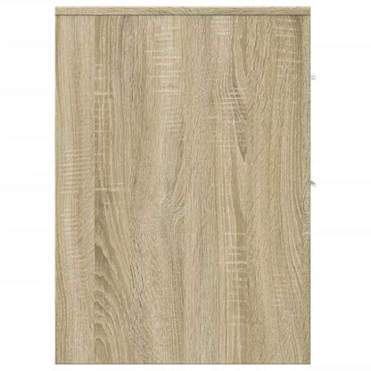 Armadietto da Bagno Stretto con Ruote Rovere Sonoma Truciolato | homemem39