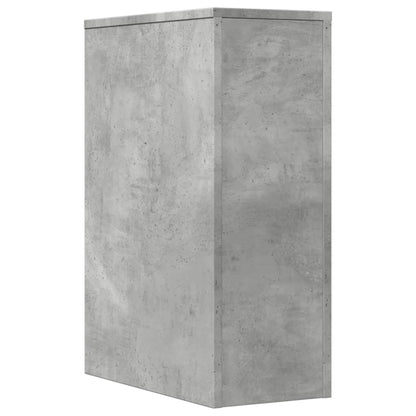 Armadietto da Bagno Stretto con Ruote Grigio Cemento Truciolato | homemem39