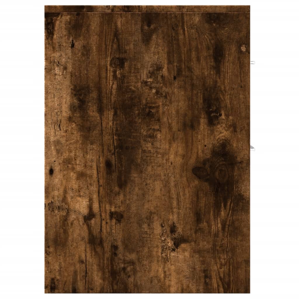 Armadietto da Bagno Stretto con Ruote Rovere Fumo in Truciolato | homemem39