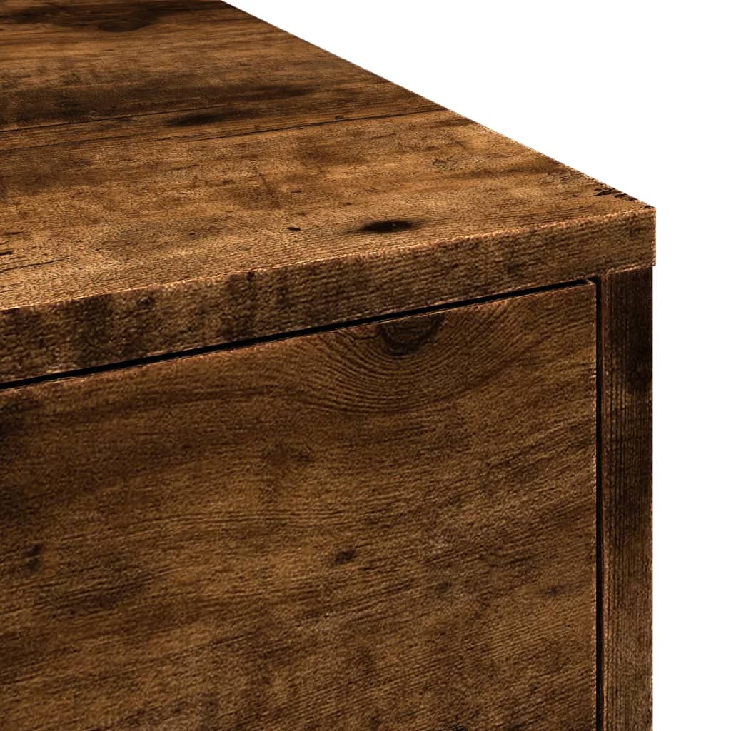 Armadietto da Bagno Stretto con Ruote Rovere Fumo in Truciolato | homemem39