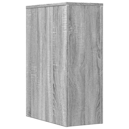 Armadietto da Bagno Stretto con Ruote Grigio Sonoma Truciolato | homemem39