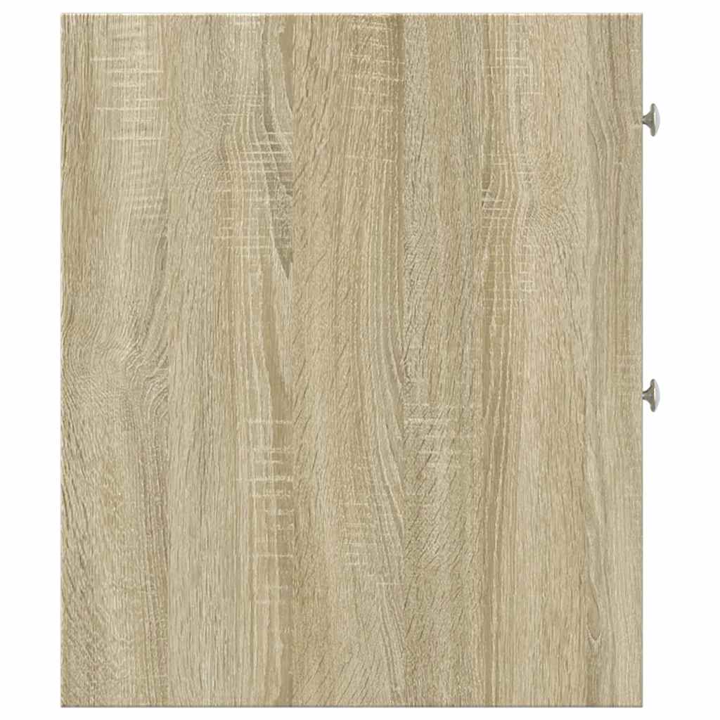 Armadietto da Bagno Stretto con Ruote Rovere Sonoma Truciolato | homemem39