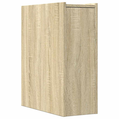 Armadietto da Bagno Stretto con Ruote Rovere Sonoma Truciolato | homemem39