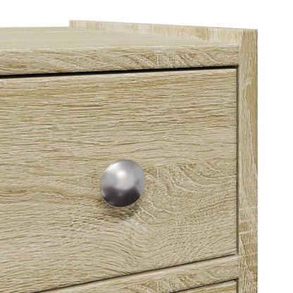 Armadietto da Bagno Stretto con Ruote Rovere Sonoma Truciolato | homemem39