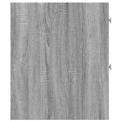 Armadietto da Bagno Stretto con Ruote Grigio Sonoma Truciolato | homemem39