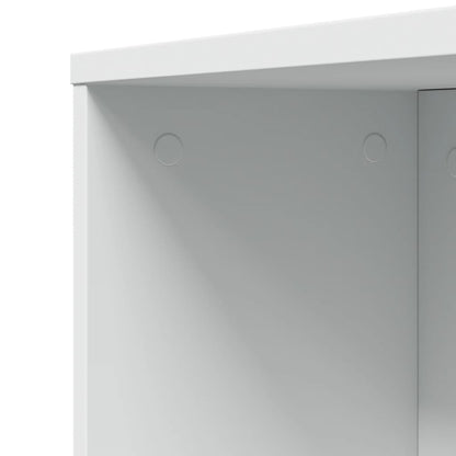 Armadietto da Bagno Stretto con Ruote Bianco in Truciolato