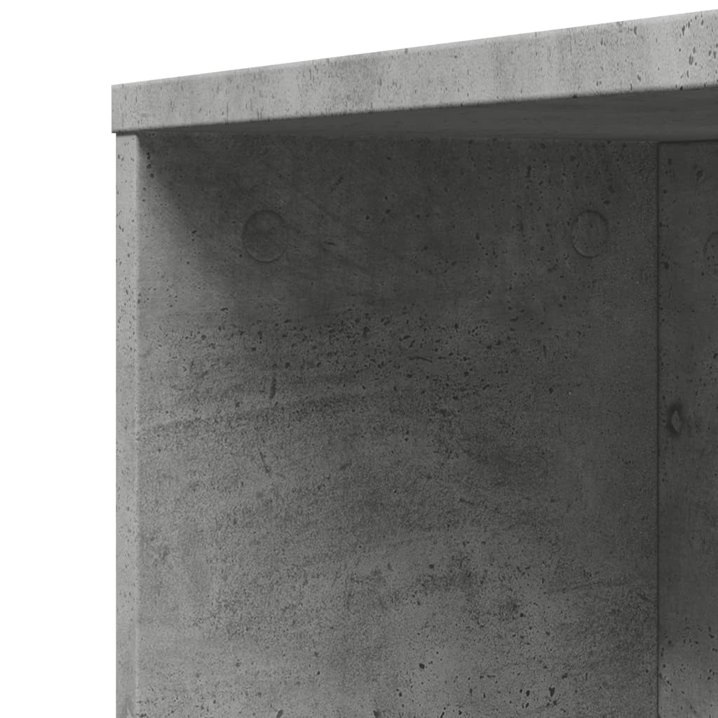Armadietto da Bagno Stretto con Ruote Grigio Cemento Truciolato | homemem39