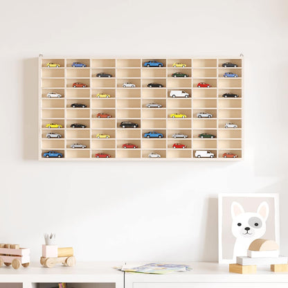 Vetrina da collezione in legno con 80 scomparti 80x4,5x40,5cm