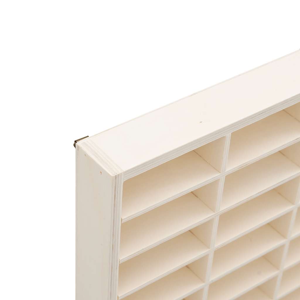 Vetrina da collezione in legno con 90 scomparti 50,5x4,5x79 cm | homemem39