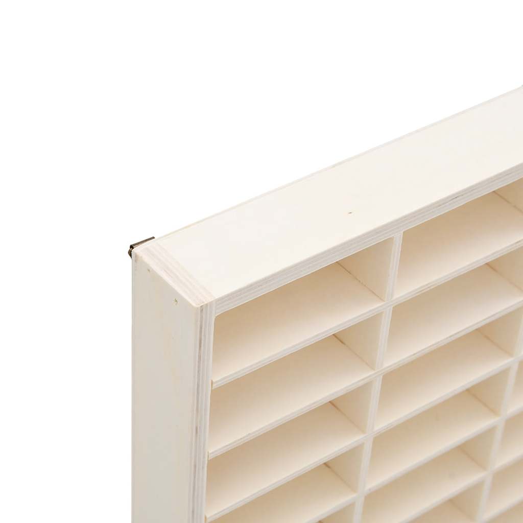 Vetrina da collezione in legno con 56 scomparti 40x4,5x60cm | homemem39