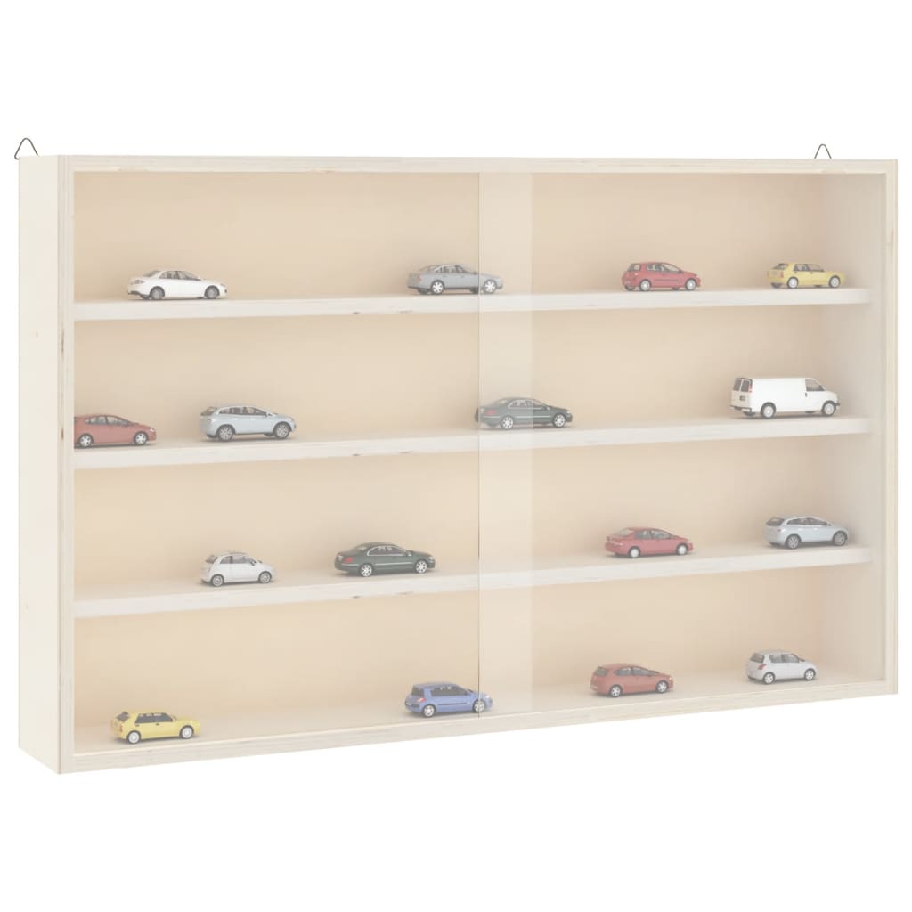 Vetrina da collezione in legno con ante 60x8,5x37cm | homemem39
