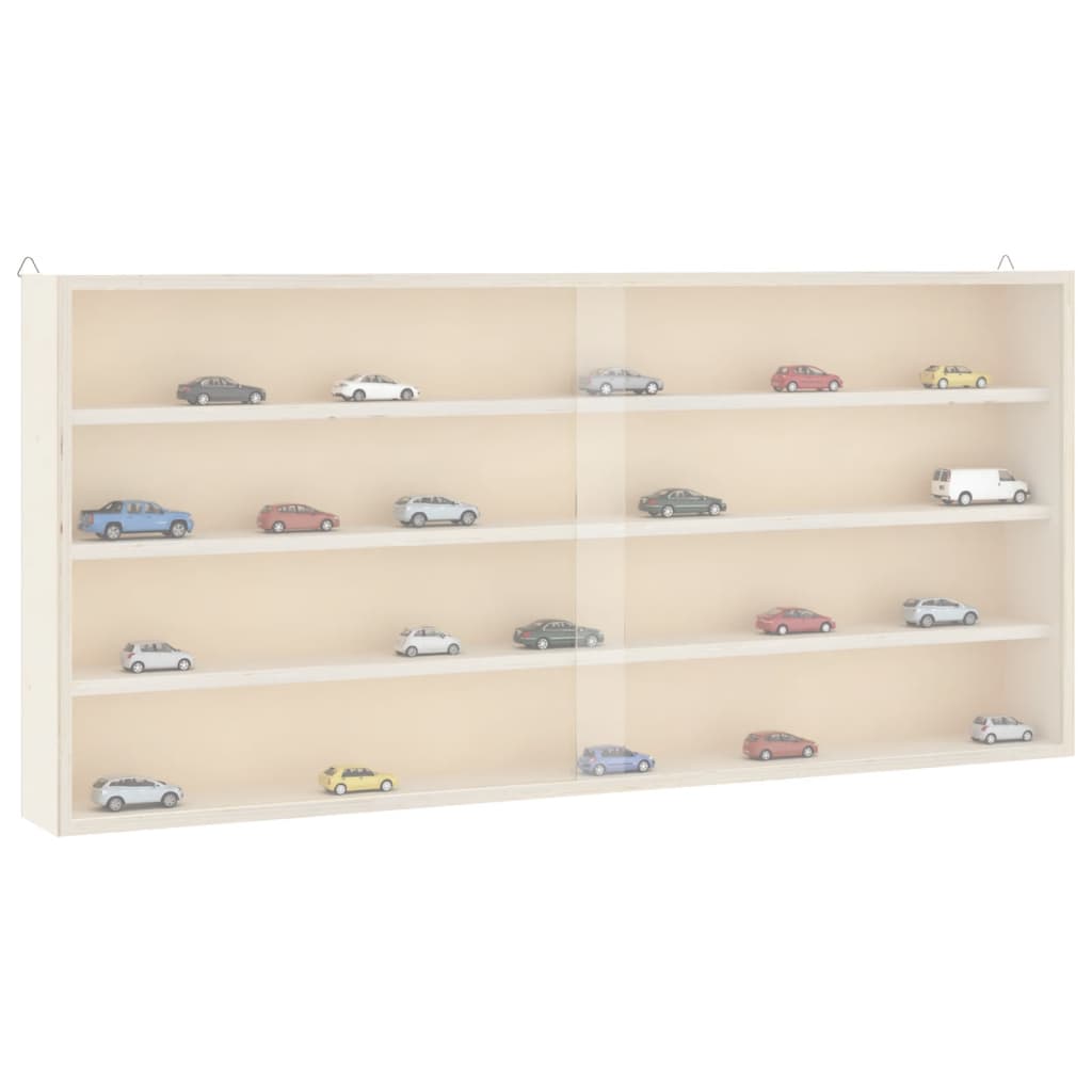 Vetrina da collezione in legno con ante 80x8,5x37cm | homemem39
